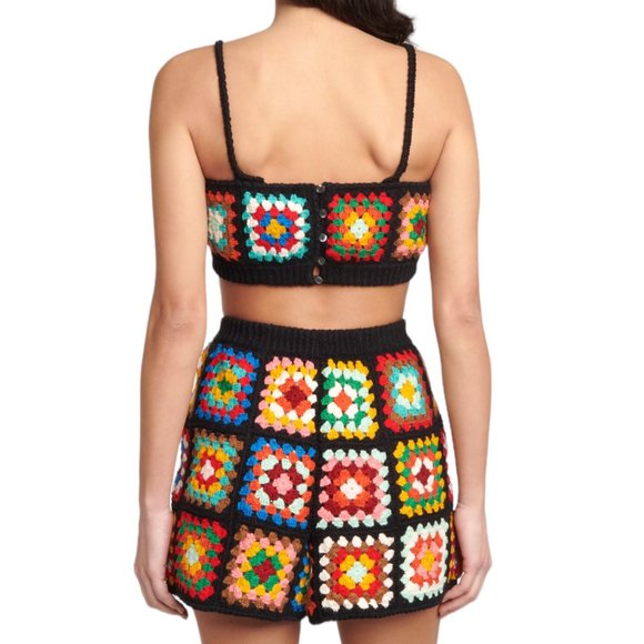 Rare Alanui Good Vibes Embassy Crochet Bralette Cropped Top Size M - Picture 10 of 10